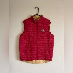 49ers NFL Red and Gold Puffer Vest